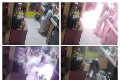 Viral video : ಸಿಲಿಂಡರ್​ ಸ್ಫೋಟಗೊಂಡು ಮಹಿಳೆ ಕೂದಲೆಳೆ ಅಂತರದಲ್ಲಿ ಪಾರು..