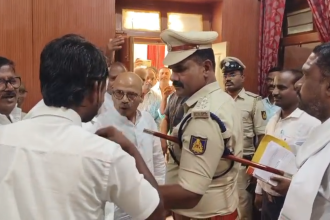 ಉಸ್ತುವಾರಿ ತರಾಟೆಗೆ ತೆಗೆದುಕೊಂಡ ಕೈ ಕಾರ್ಯಕರ್ತ : ಅಷ್ಟಕ್ಕೂ ಆಗಿದ್ದೇನು?